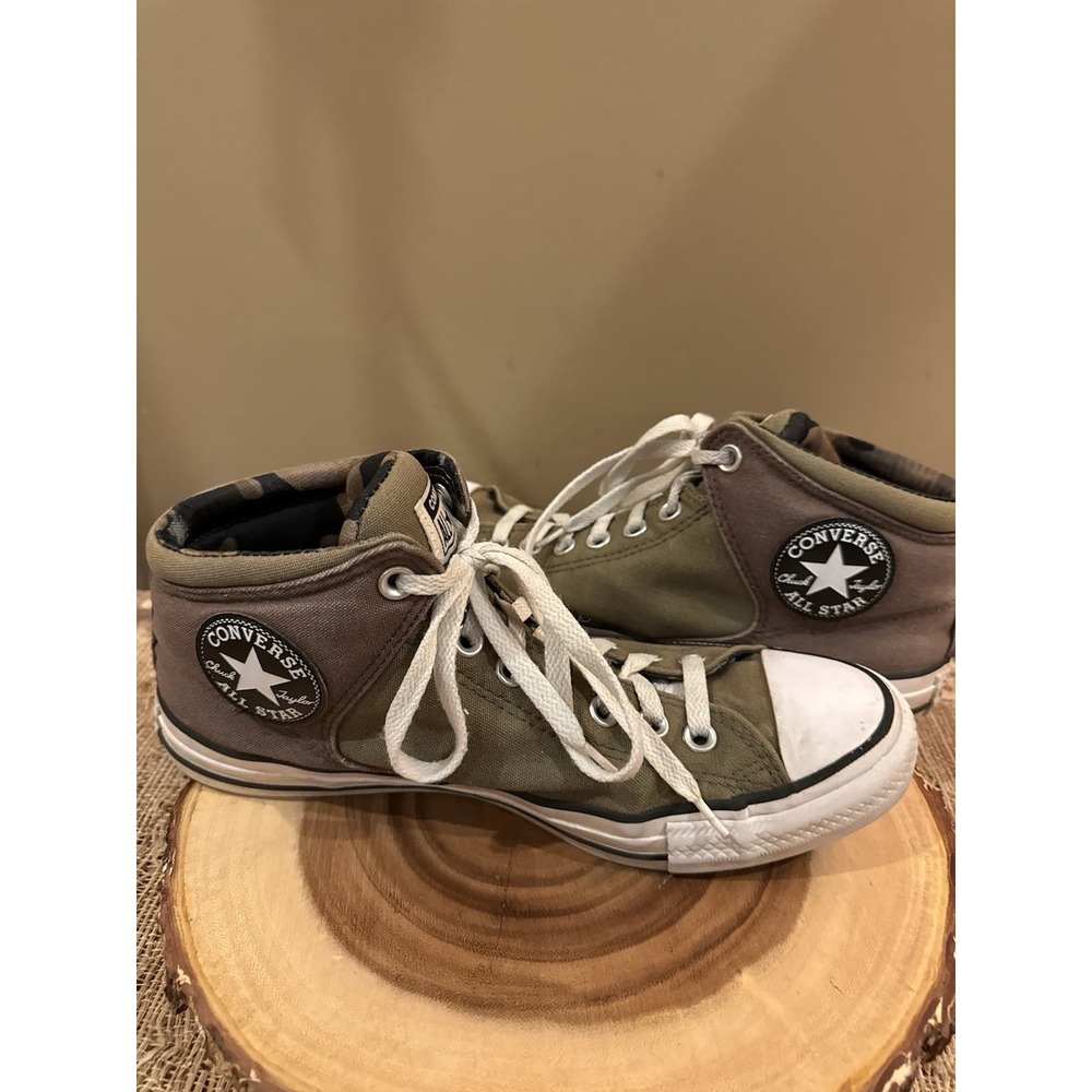 Converse Chuck Taylor High Street Mid Top Canvas Khaki M 8.5 Sneakers Camo